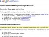 Google Account Zugriffsrechte durch Drittanbieter