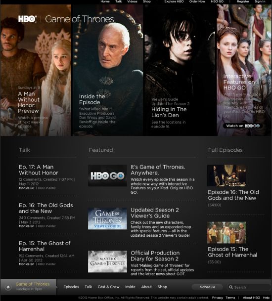 Screenshot HBO.com